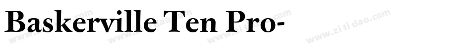 Baskerville Ten Pro字体转换